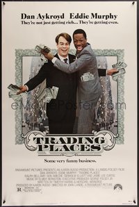 7r0625 TRADING PLACES 1sh 1983 Dan Aykroyd & Eddie Murphy are getting rich & getting even!