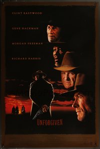 7r0631 UNFORGIVEN 1sh 1992 Clint Eastwood, Gene Hackman, Richard Harris, Morgan Freeman!