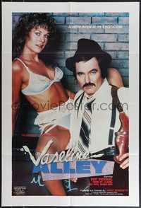 7r0634 VASELINE ALLEY video/theatrical 1sh 1985 sexy Barbi Dahl in lingerie & Burt Drenolds w/gun!