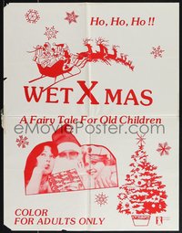 7r0785 WET X MAS 17x22 special poster 1976 Christmas parody, a fairy tale for old children, rare!