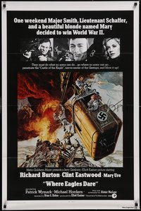 7r0638 WHERE EAGLES DARE 1sh R1973 Clint Eastwood, Richard Burton, Mary Ure, McCarthy art!