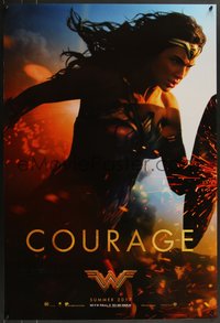 7r0643 WONDER WOMAN teaser DS 1sh 2017 sexiest Gal Gadot in title role/Diana Prince, Courage!