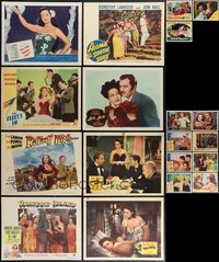 7s0474 LOT OF 19 DOROTHY LAMOUR LOBBY CARDS 1930s-1940s great scenes from several of her movies!