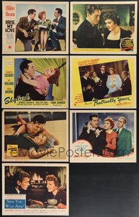 7s0504 LOT OF 7 CLAUDETTE COLBERT LOBBY CARDS 1940s Boom Town, Skylark, Since You Went Away & more!