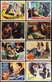 7s0501 LOT OF 8 MERLE OBERON LOBBY CARDS 1930s-1940s Til We Meet Again, Scarlet Pimpernel & more!