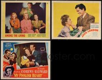 7s0514 LOT OF 3 SUSAN HAYWARD LOBBY CARDS 1940s-1950s Jack London,Among the Living,My Foolish Heart