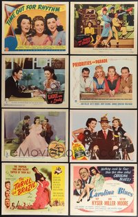 7s0499 LOT OF 9 ANN MILLER LOBBY CARDS 1940s-1950s great images from several of her movies!