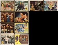 7s0493 LOT OF 10 SONJA HENIE LOBBY CARDS 1930s-1940s great scenes from several of her movies!