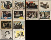 7s0485 LOT OF 12 SILENT LOBBY CARDS 1920s great scenes from a variety of different movies!