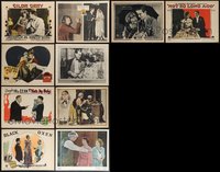 7s0494 LOT OF 10 SILENT LOBBY CARDS 1920s great scenes from a variety of different movies!