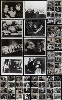 7s0882 LOT OF 96 CLASSIC HORROR/SCI-FI REPRO PHOTOS 1970s with many special effects monster scenes!