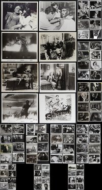 7s0879 LOT OF 106 HORROR/SCI-FI REPRO PHOTOS 1970s with many special effects monster scenes!