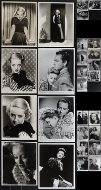 7s0895 LOT OF 27 BETTE DAVIS REPRO PHOTOS 1980s great portraits & scenes from her movies!