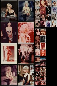 7s0889 LOT OF 44 MARILYN MONROE COLOR REPRO PHOTOS 1980s-1990s great portraits of the sexy star!