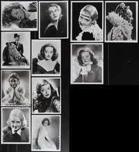 7s0904 LOT OF 11 BETTE DAVIS REPRO PHOTOS 1980s wonderful portraits of her over several decades!