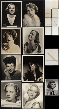 7s0812 LOT OF 9 MOSTLY 1920S DELUXE 8X10 STILLS OF PRETTY ACTRESSES 1920s great portraits!