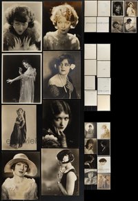 7s0788 LOT OF 20 MOSTLY 1920S DELUXE 8X10 STILLS OF PRETTY ACTRESSES 1920s great portraits!