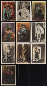 7s0872 LOT OF 10 RUDOLPH VALENTINO 5X7 FAN PHOTOS 1910s-1930s portraits with facsimile signatures!