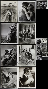 7s0866 LOT OF 17 NORTH BY NORTHWEST REPRO PHOTOS OR UNMARKED TV RE-RELEASE STILLS 1960s-1980s