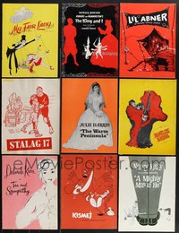 7s0556 LOT OF 9 STAGE PLAY SOUVENIR PROGRAM BOOKS 1950s-1960s from a variety of great shows!