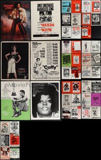 7s0589 LOT OF 53 TRADE ADS FROM BLACK CAST MOVIES 1960s-70s Cleopatra Jones, Stormy Weather & more!