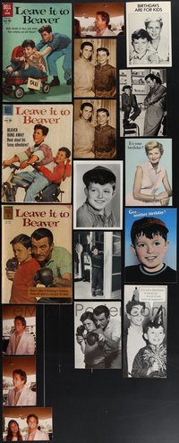 7s0640 LOT OF 17 LEAVE IT TO BEAVER COMIC BOOKS PHOTOS & GREETING CARDS 1950s-1970s cool!