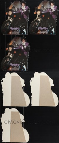 7s0590 LOT OF 3 PURPLE RAIN 11x14 VIDEO STANDEES 1984 great image of Prince on motorcycle, unused!