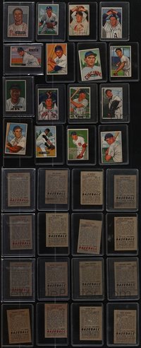 7s0839 LOT OF 16 1951 BOWMAN BASEBALL TRADING CARDS 1951 a variety of different players & teams!