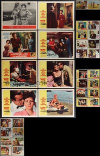 7s0448 LOT OF 34 LOBBY CARDS FROM GINA LOLLOBRIGIDA MOVIES 1950s-1960s complete & incomplete sets!