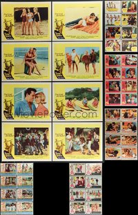 7s0403 LOT OF 72 TEENAGE SPRING BREAK LOBBY CARDS 1960s complete sets from nine movies!