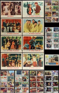 7s0401 LOT OF 73 1950S-60S ROCK 'N' ROLL & POP MUSIC LOBBY CARDS 1950s-1960s mostly complete sets!