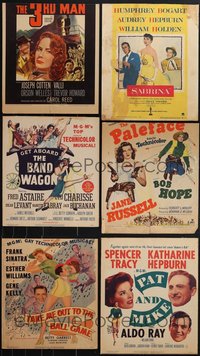 7s0126 LOT OF 10 WINDOW CARDS 1940s-1950s great images from a variety of different movies!