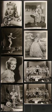 7s0815 LOT OF 9 BETTY GRABLE 8X10 STILLS 1940s-1950s great portraits & scenes from her movies!