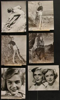 7s0825 LOT OF 6 LIZABETH SCOTT 8X10 STILLS 1950s great portraits of the beautiful blonde actress!