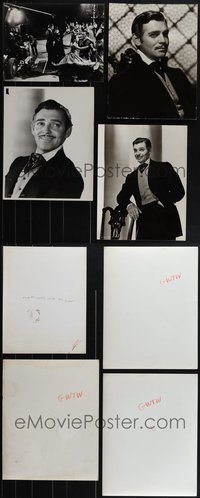 7s0632 LOT OF 4 GONE WITH THE WIND 11X14 OVERSIZED RESTRIKE STILLS 1970s Clark Gable candids!