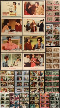 7s0367 LOT OF 120 1960S LOBBY CARDS 1960s complete sets from fifteen different movies!