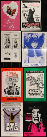 7s0098 LOT OF 20 MOSTLY SEXPLOITATION PRESSBOOKS 1960s-1970s advertising for several movies!