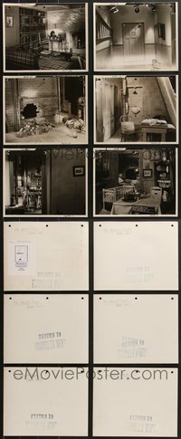 7s0828 LOT OF 6 ASPHALT JUNGLE SET REFERENCE 8X10 STILLS 1950 all w/visible slate, stamps on back!