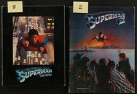 7s0554 LOT OF 10 SUPERMAN & SUPERMAN II SOUVENIR PROGRAM BOOKS 1970s-1980s multiples from each!