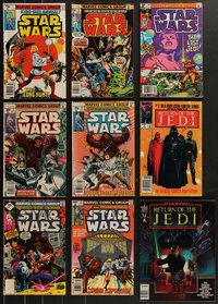 7s0619 LOT OF 9 STAR WARS COMIC BOOKS 1970s-1980s Marvel, includes a king-size annual issue!