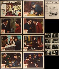 7s0641 LOT OF 17 BLACK HAND US & ENGLISH ITEMS 1950 complete sets of lobby cards & FoH cards!