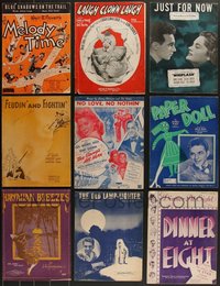 7s0524 LOT OF 27 SHEET MUSIC 1920s-1940s great songs from a variety of different movies & more!