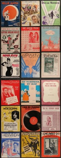 7s0521 LOT OF 30 SHEET MUSIC 1920s-1960s great songs from a variety of different movies & more!