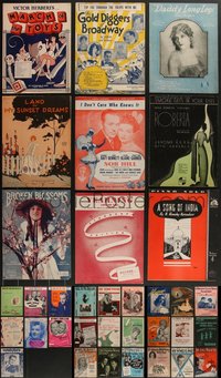 7s0517 LOT OF 34 SHEET MUSIC 1920s-1950s great songs from a variety of different movies & more!