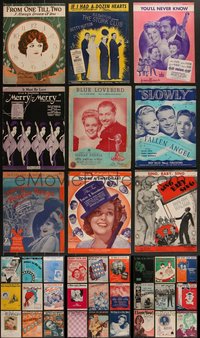 7s0515 LOT OF 36 SHEET MUSIC 1920s-1940s great songs from a variety of different movies & more!