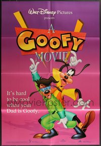 7s0254 LOT OF 19 FOLDED DOUBLE-SIDED GOOFY MOVIE ONE-SHEETS 1995 Walt Disney, it's hard to be cool!