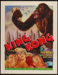 7s0020 LOT OF 100 UNFOLDED KING KONG BELGIAN REPRODUCTION POSTERS 1990s art of ape & top cast!