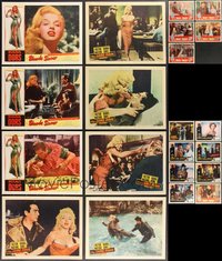 7s0472 LOT OF 21 LOBBY CARDS FROM DIANA DORS MOVIES 1950s incomplete sets from four movies!