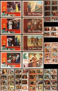 7s0393 LOT OF 84 1950S LOBBY CARDS 1950s incomplete sets from a variety of different movies!