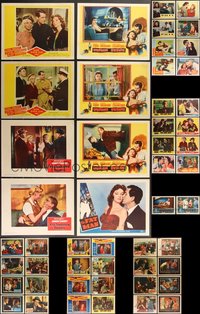 7s0416 LOT OF 58 1950S LOBBY CARDS 1950s incomplete sets from a variety of different movies!